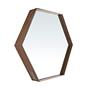 Hexagonal Wall Mirror Walnut 6