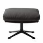 Polsterhocker Webstoff Anthrazit Schwarz 1