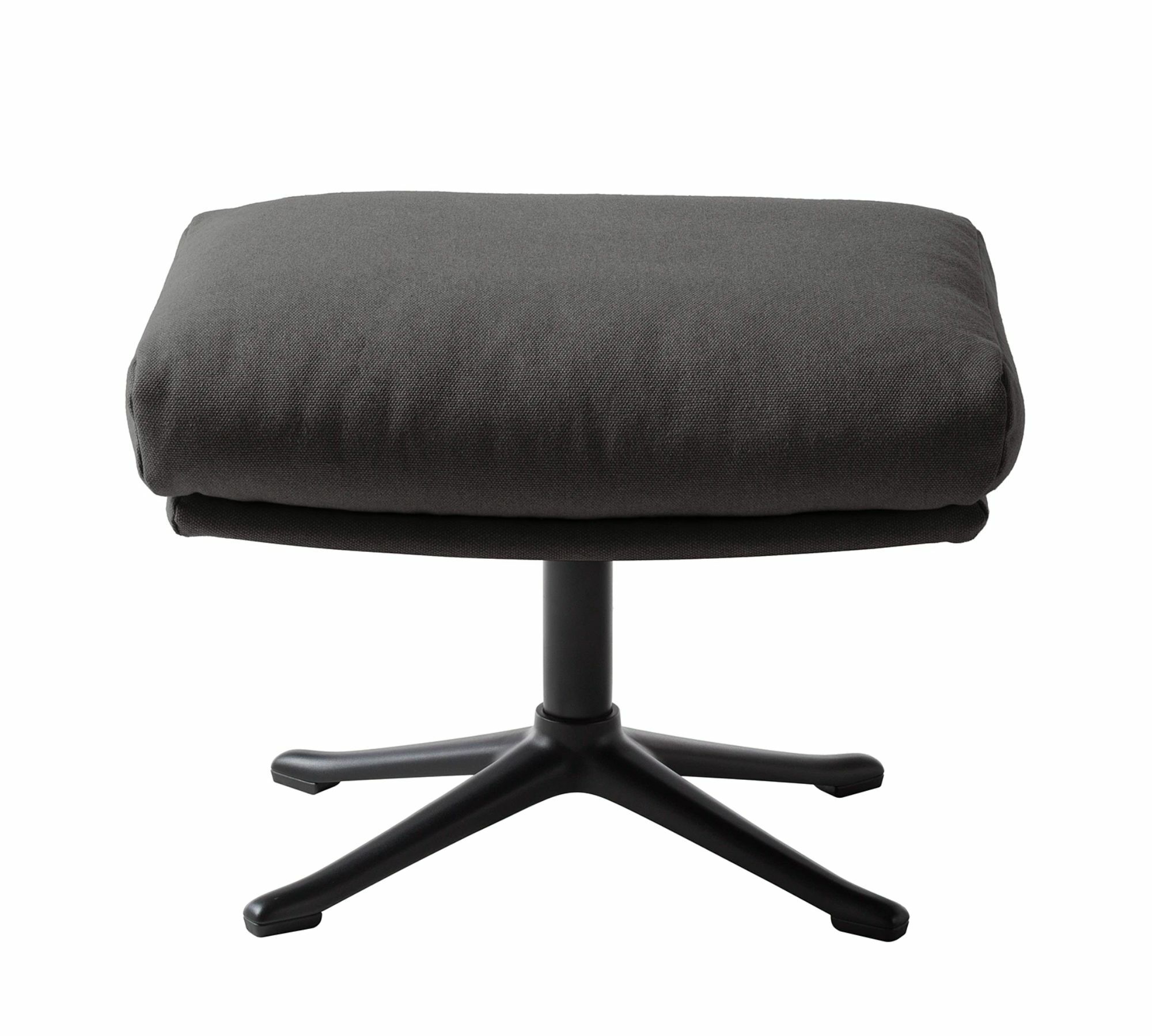 Polsterhocker Webstoff Anthrazit Schwarz 1