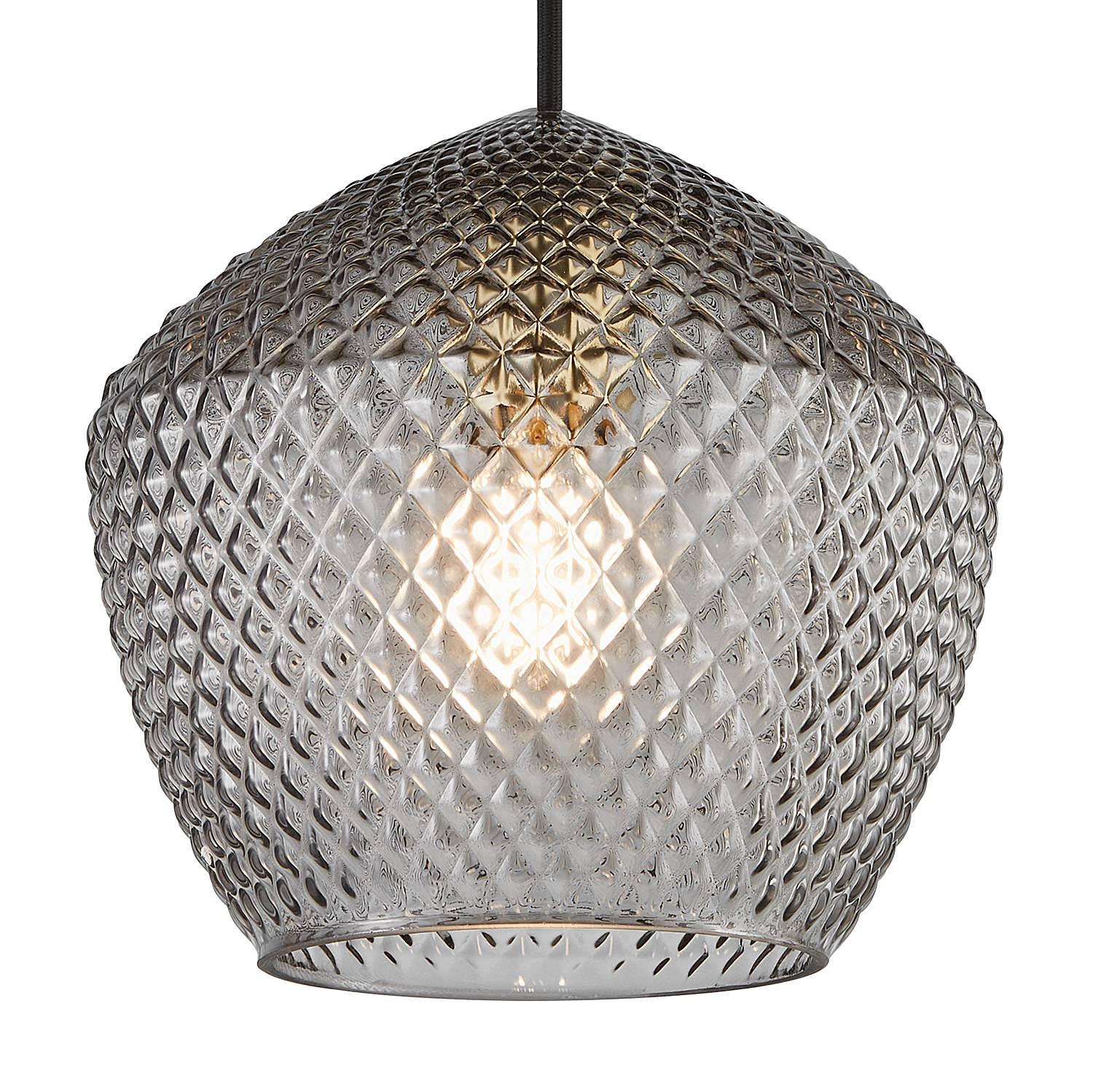 Orbiform I Pendelleuchte Rauchglas Stahl 1-flammig 0