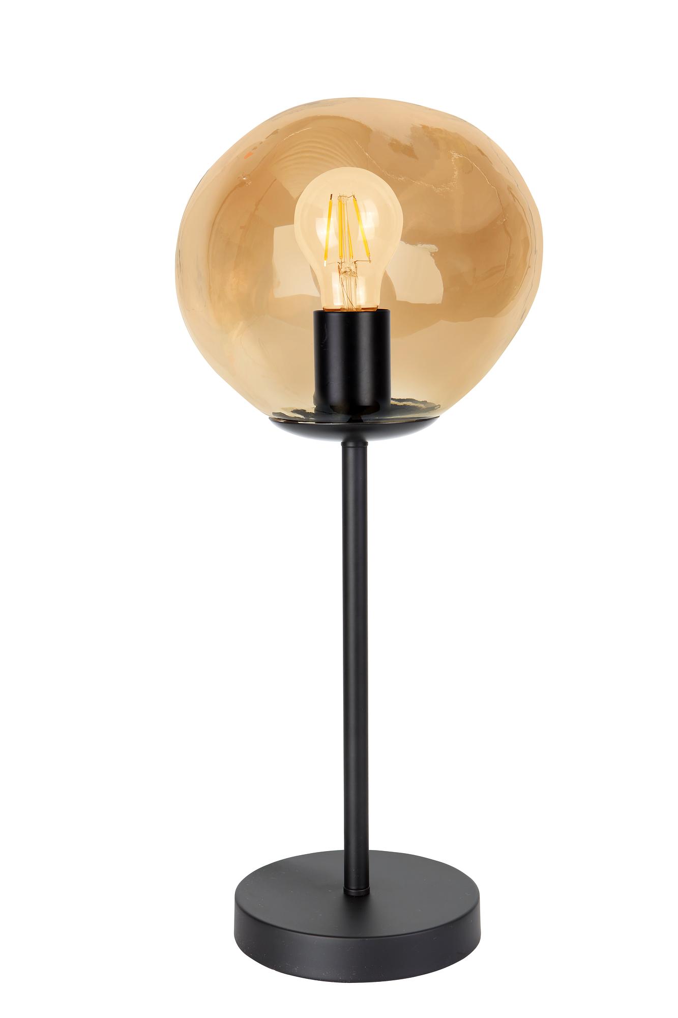 Lampada da tavolo vetro ambra 1