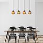 Pendant light Zumba Type B 4-light colored glass iron 2