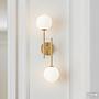 2-Burner Rigi Battery-Powered Wall Light White Gold 1