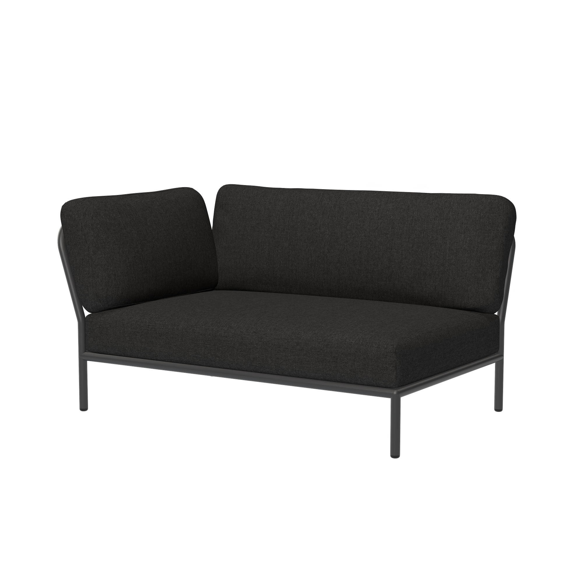 2x LEVEL Sofa Links, Sofa Rechts & Couchtisch Sooty Grau 1