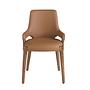 Dining chair faux leather brown 1