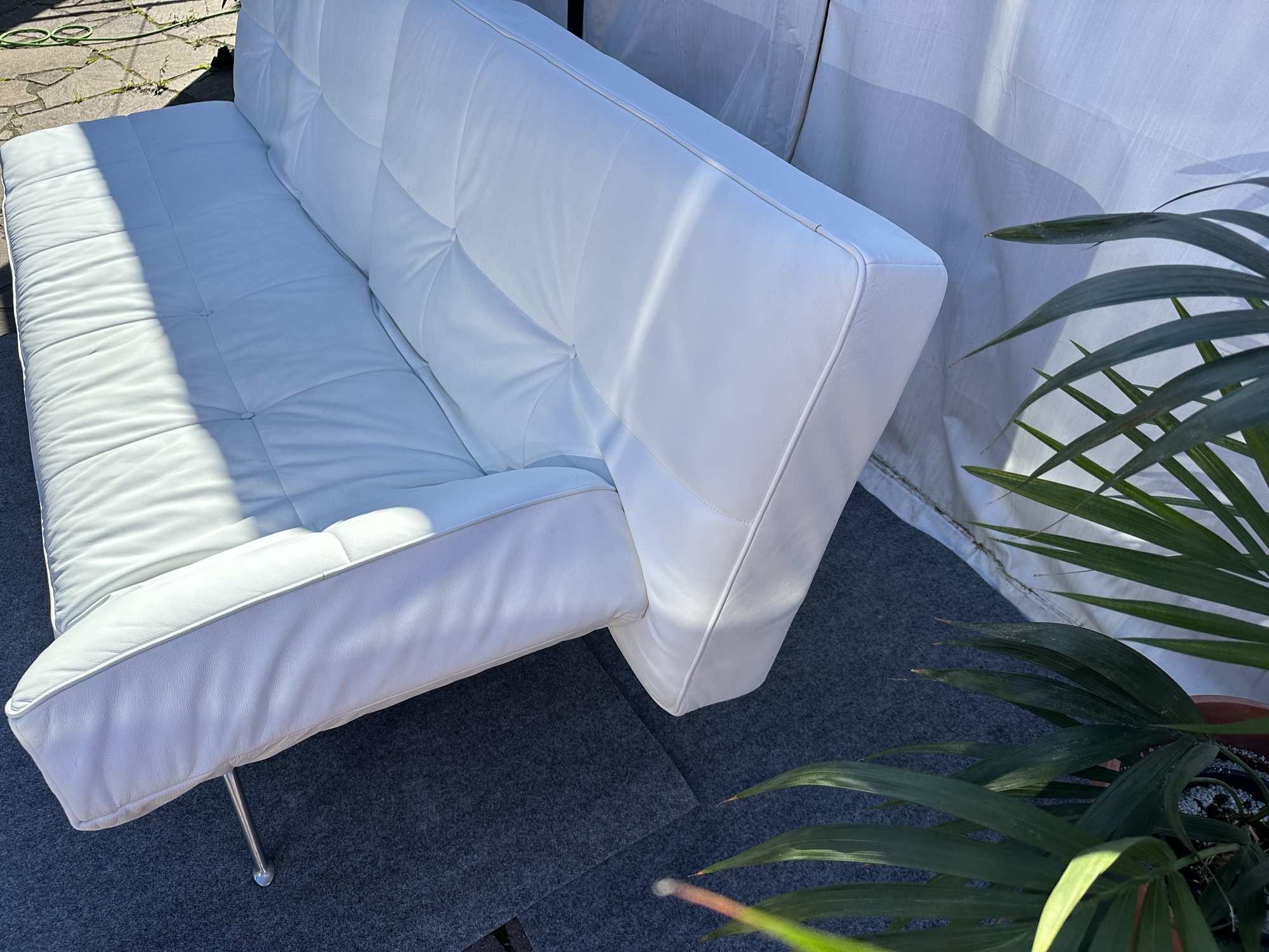 Smala Sofa Leder Weiß 2
