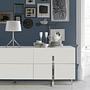 Sideboard Verchromter Stahl Weiß 6