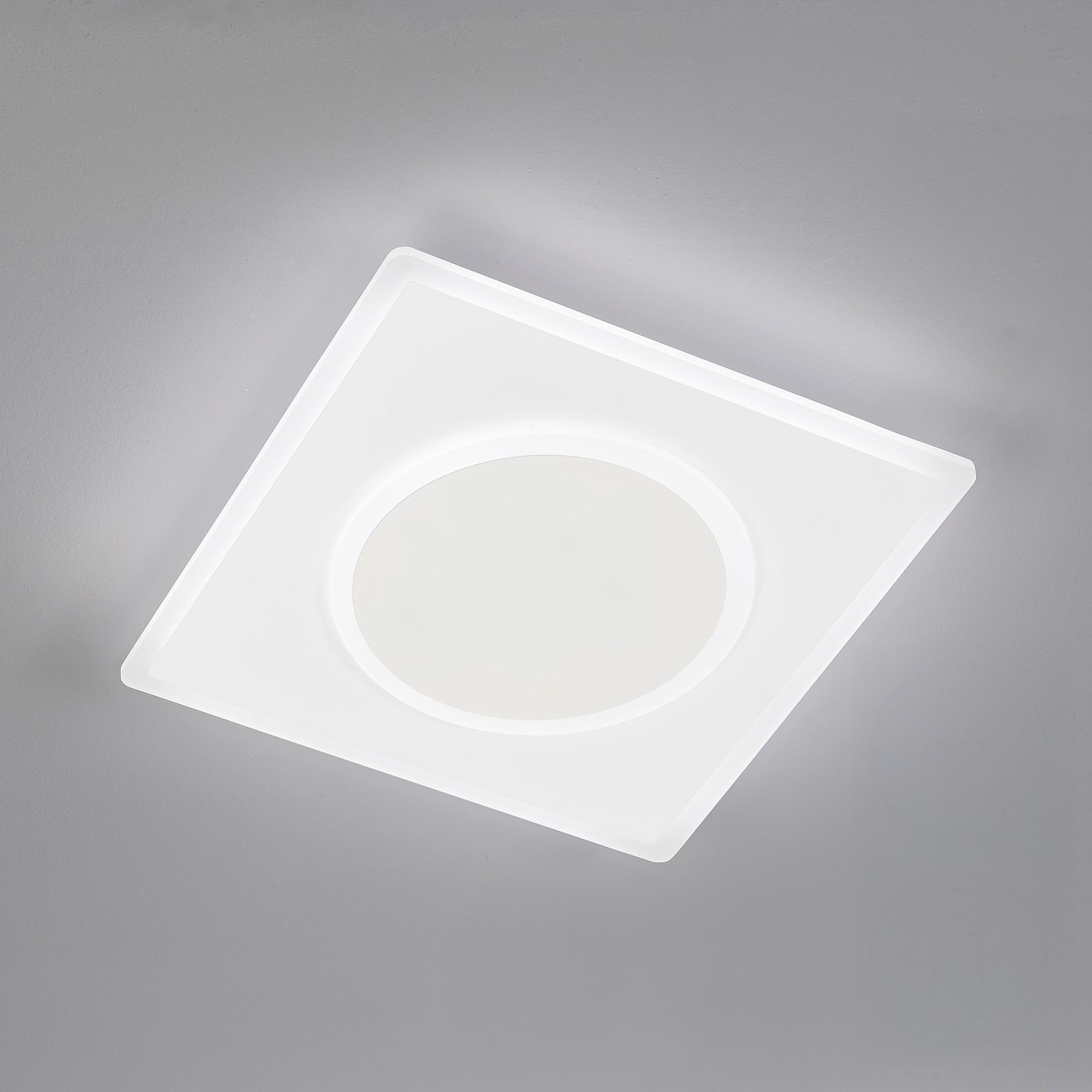 1-Flammig Bisi LED-Deckenleuchte Eisen Acrylglas Weiß 0