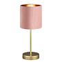 Tischleuchte Aura Samt Eisen Rosa 0