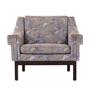 Vintage Sessel Buchenholz Textil Violett 1960er Jahre  0