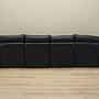 Modular sofa leather black 1960s 12