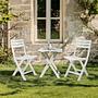 Garden chair / Folding chair TRAVANO plastic white hjh LIVING 4