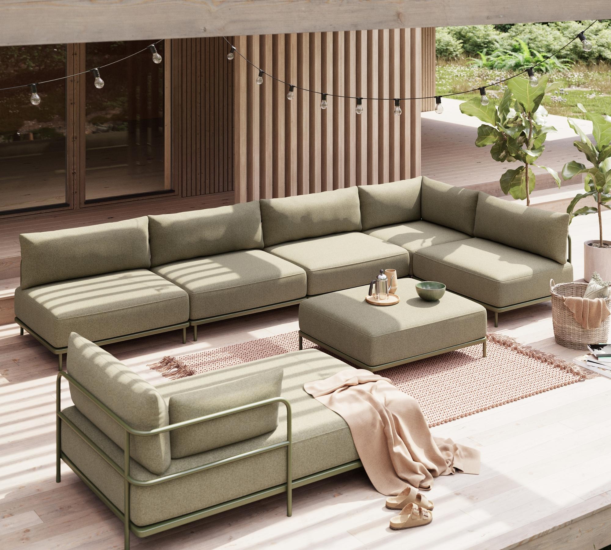 Vincent Outdoor 1-Sitzer Modul Rechts Clary Sage Green 2