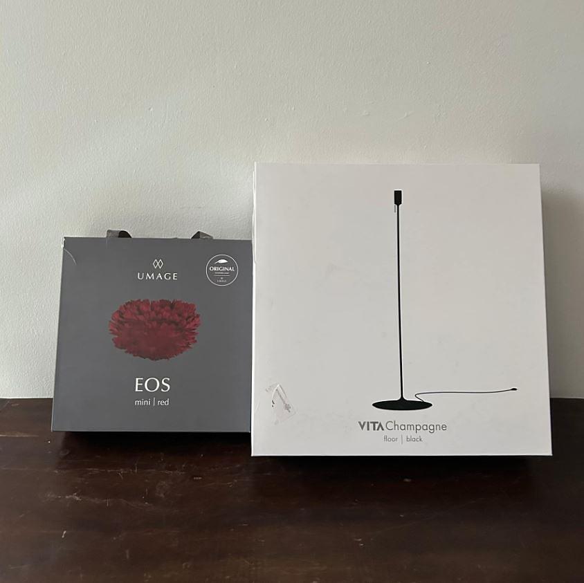 Eos floor lamp Mini Red Floor Black 3