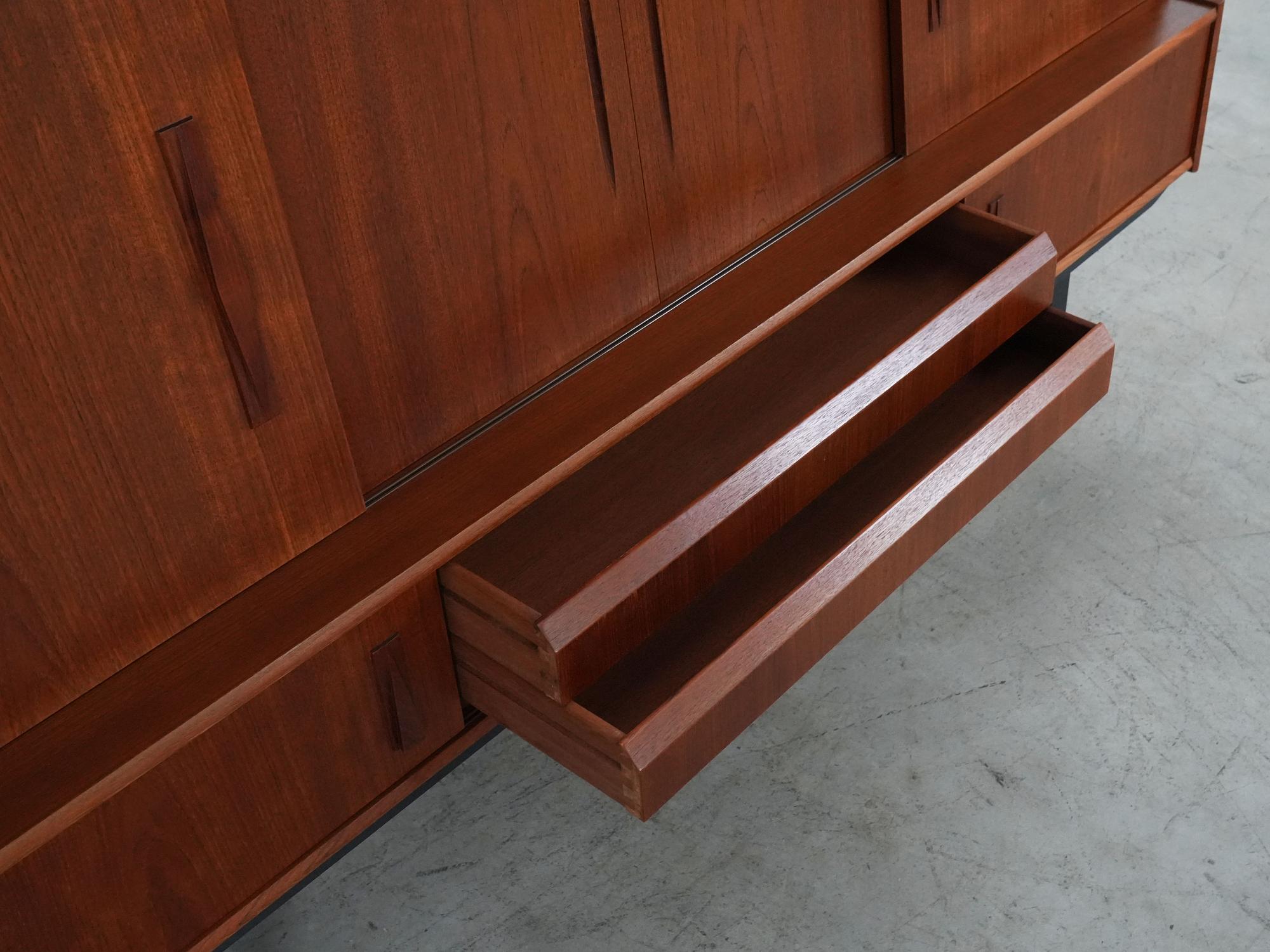 Highboard Teak wood 1970s 6