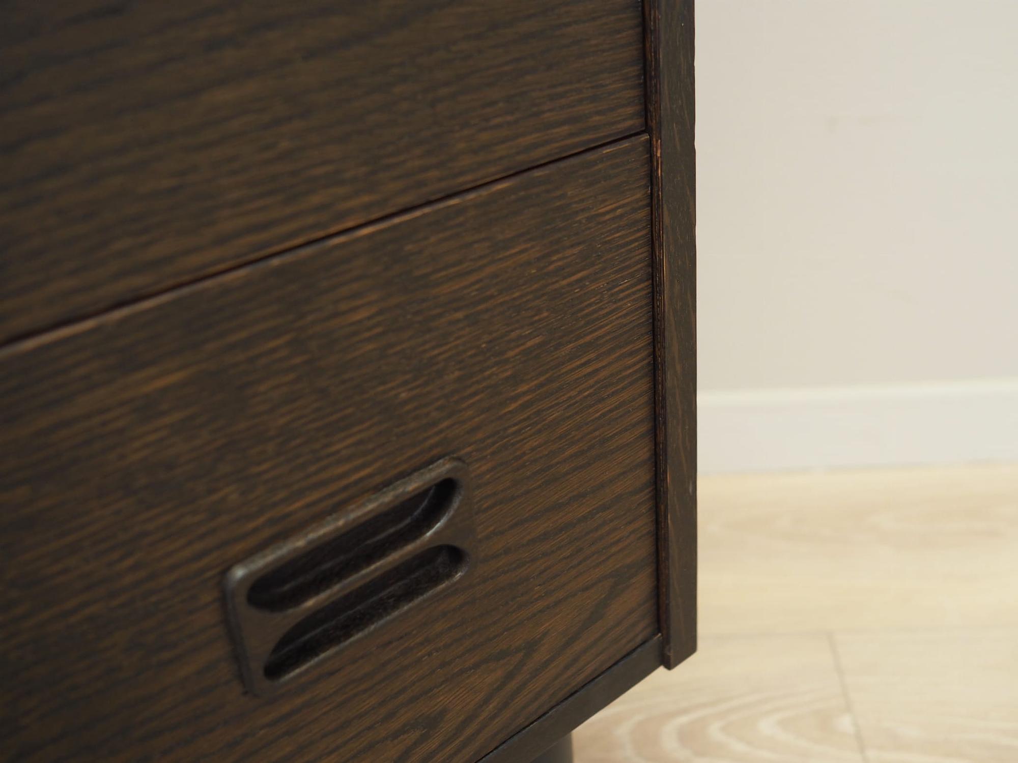 Vintage chest of drawers Oak wood Brown 1970s 10