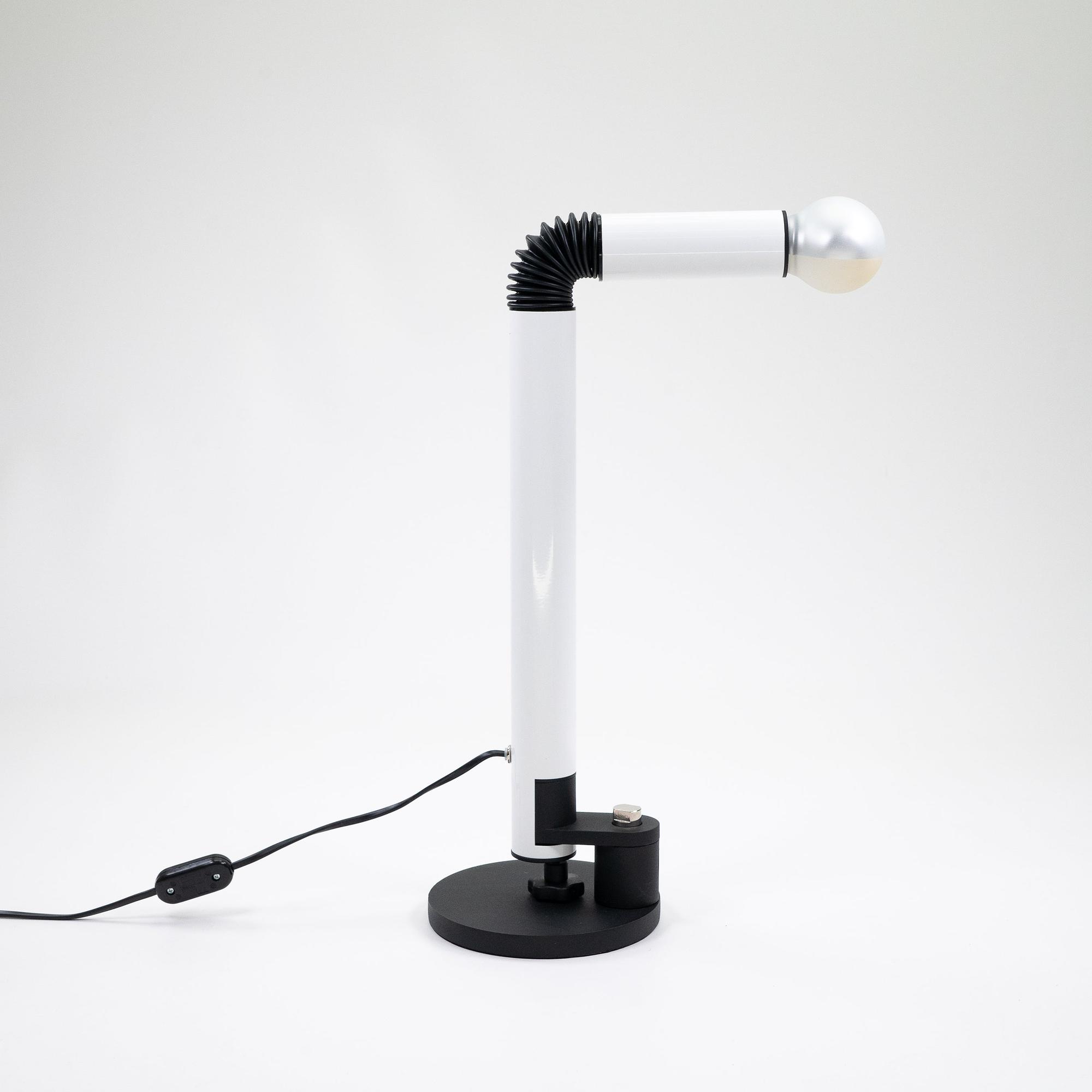 Periscope Table Lamp Metal Rubber White 0