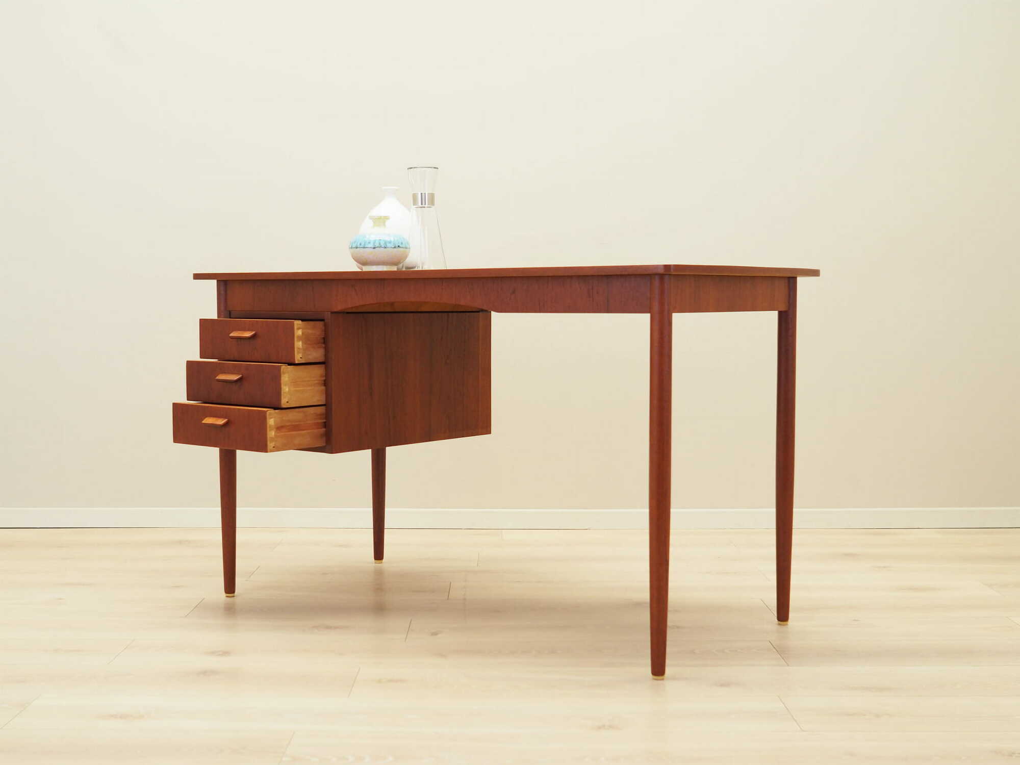 Schreibtisch Holz Braun 1970er Jahre  3