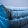 Togo Sofa 3-Sitzer Samt Azurblau 5