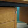 Vintage Desk Ash Wood Brown 1980s 8