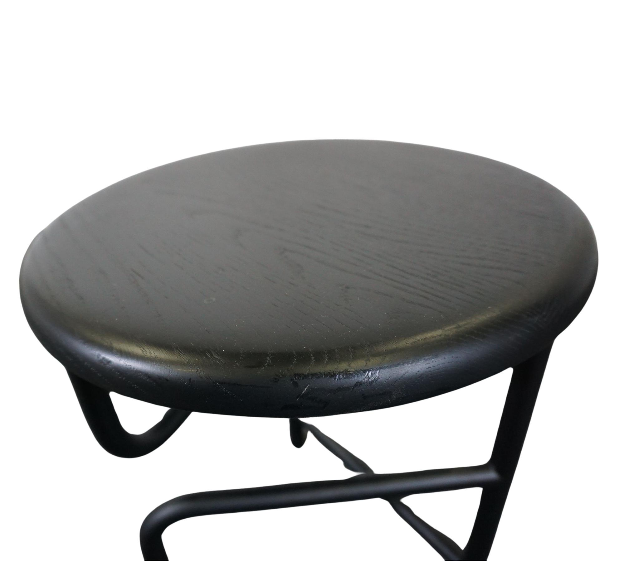 Blend Hocker Eiche Schwarz 2