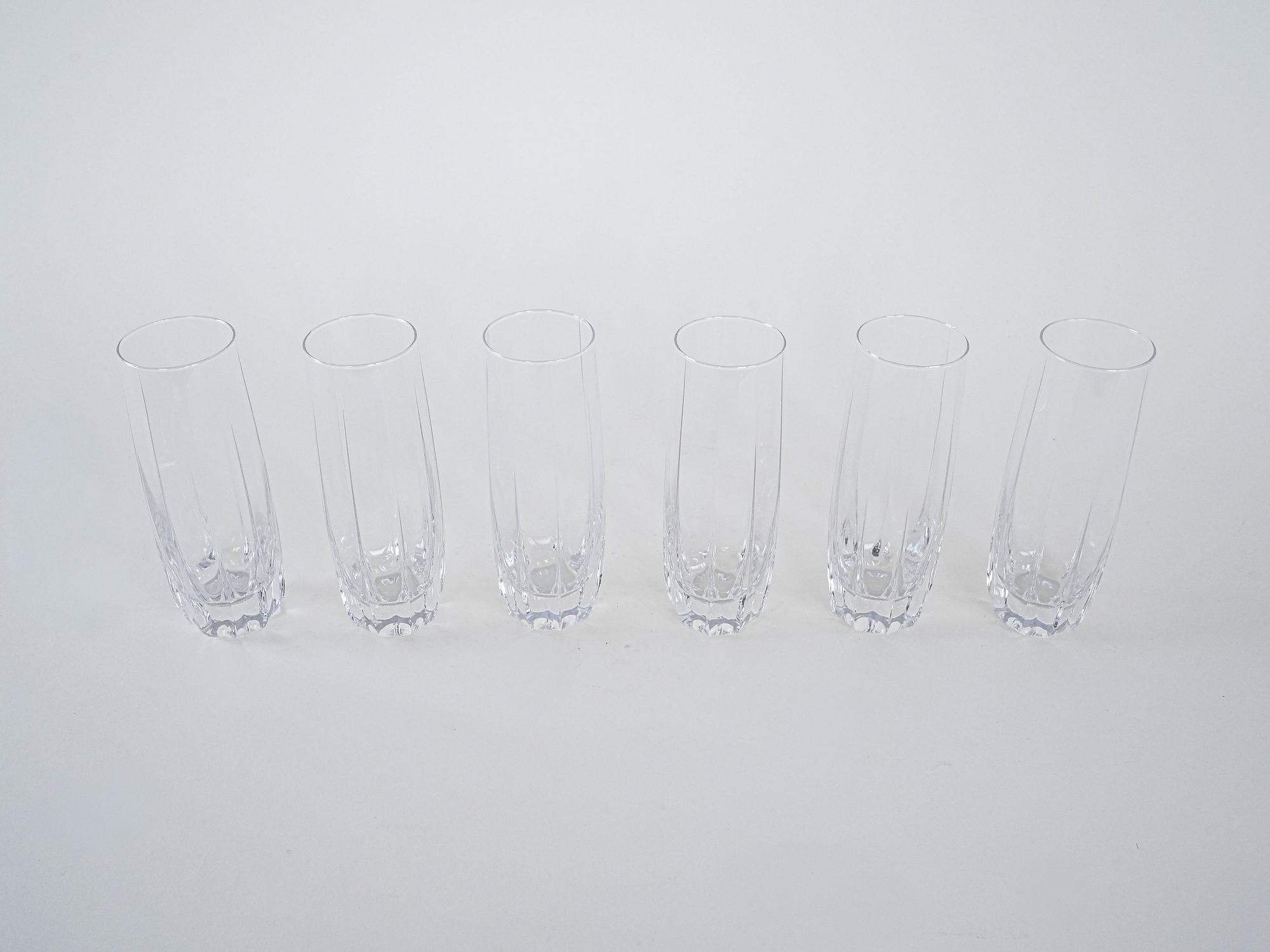 Gläser 6er-Set Transparent 1960er-Jahre 4