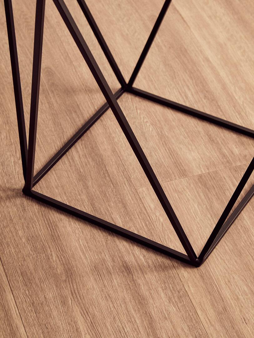 Shalimar Square Black Finish Basis-Beistelltisch 5