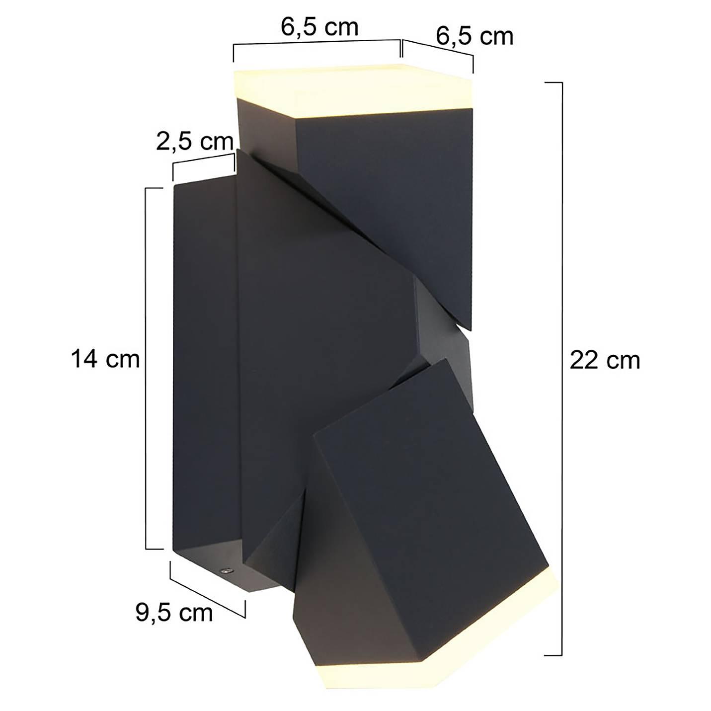 LED Wall Light Outdoor Collection VII Aluminum 2-bulb 4