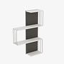 Cambel Scaffale a muro Legno impiallacciato Bianco Antracite 6