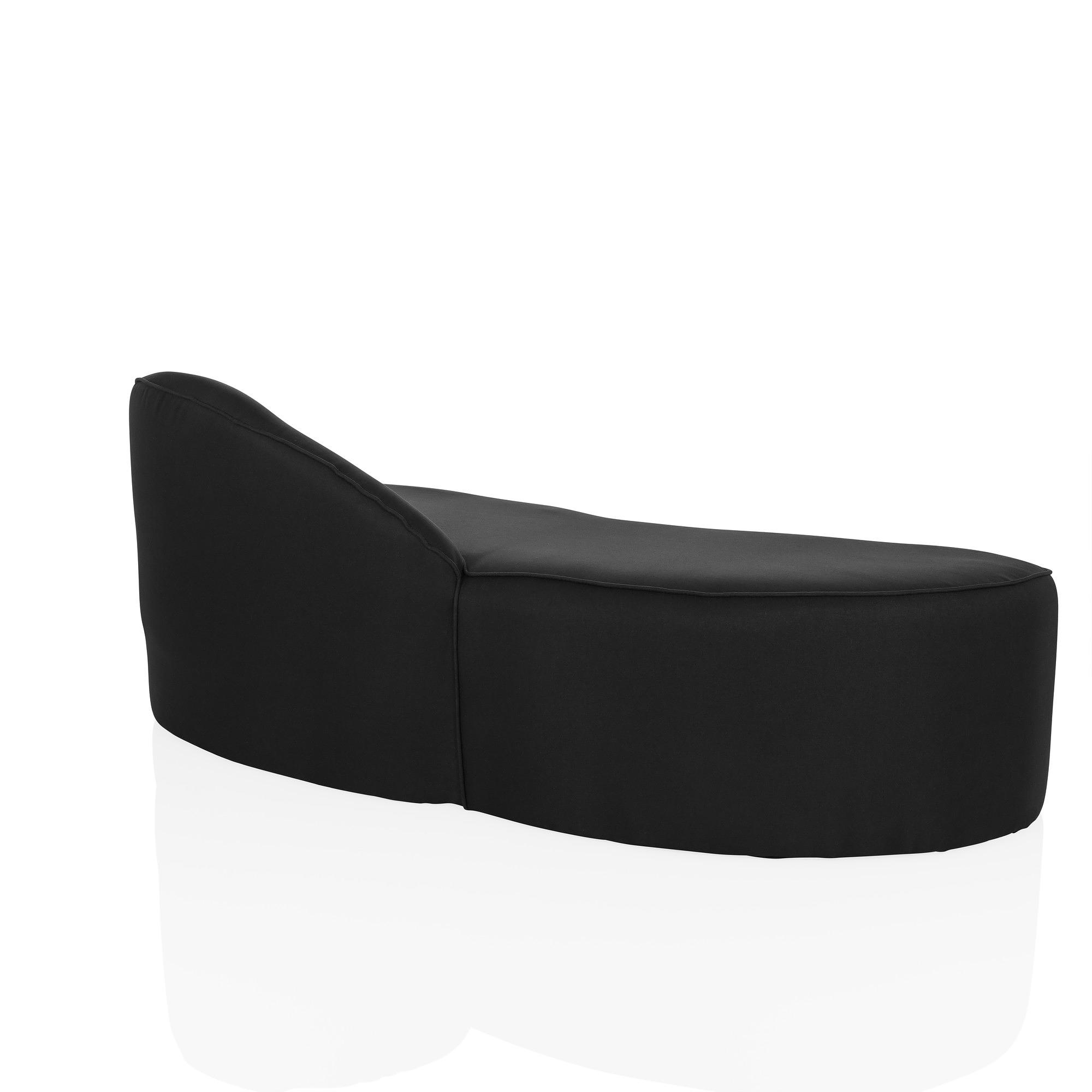 BARACOA Chaise Lounge Right Fabric Black 8