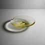 Vintage Schale Glas Gelb 1960er Jahre 1