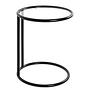 Stain Side table Safety glass Steel Black 4