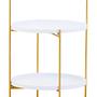 Trosa Two Tier Weiß und Gold Beistelltisch
 6