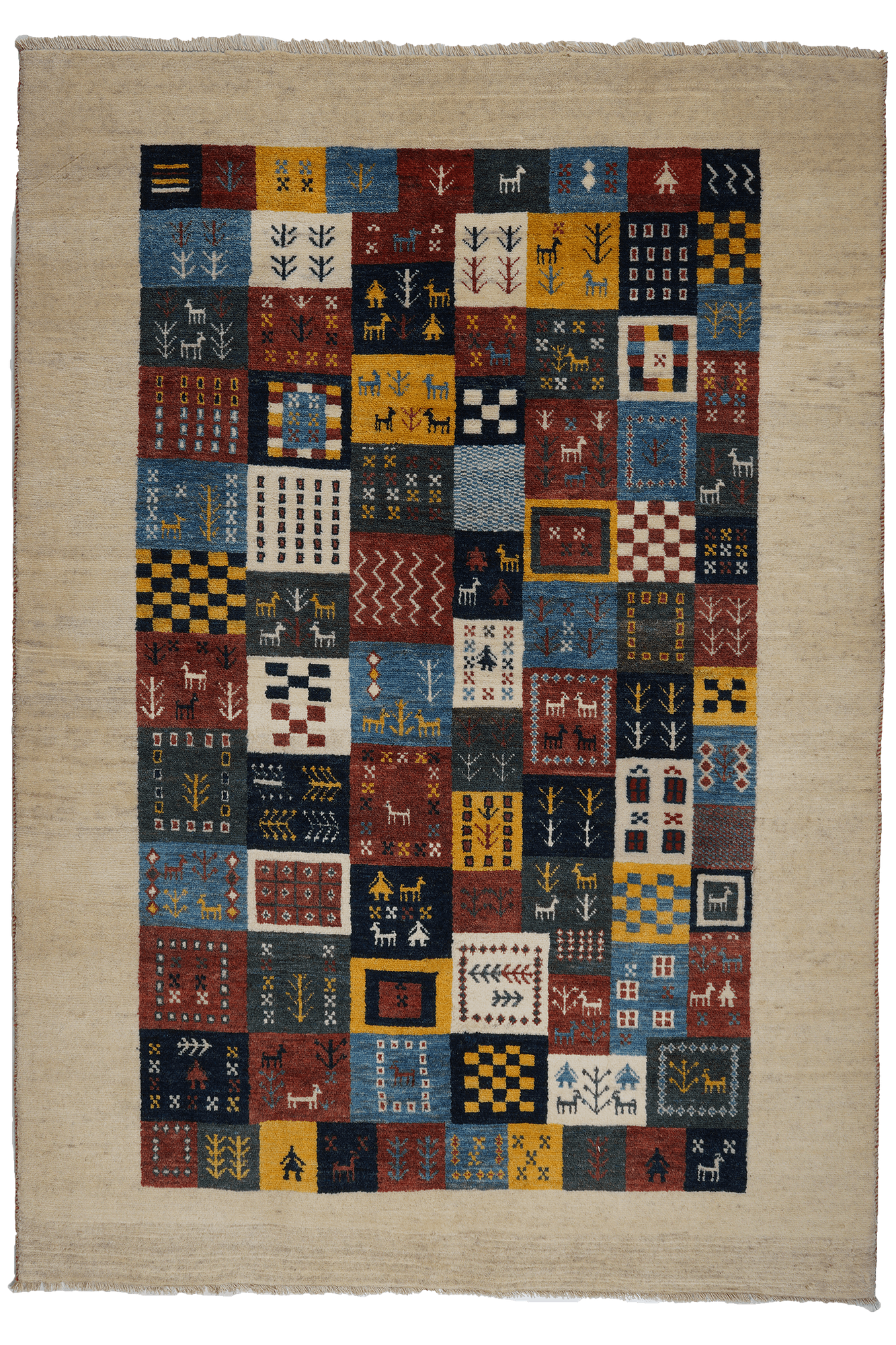 Gabbeh rug wool multicolored 0