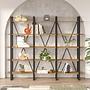 Bookshelf Brown Black 219.6cm 0