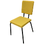 Dining chair textile yellow 0