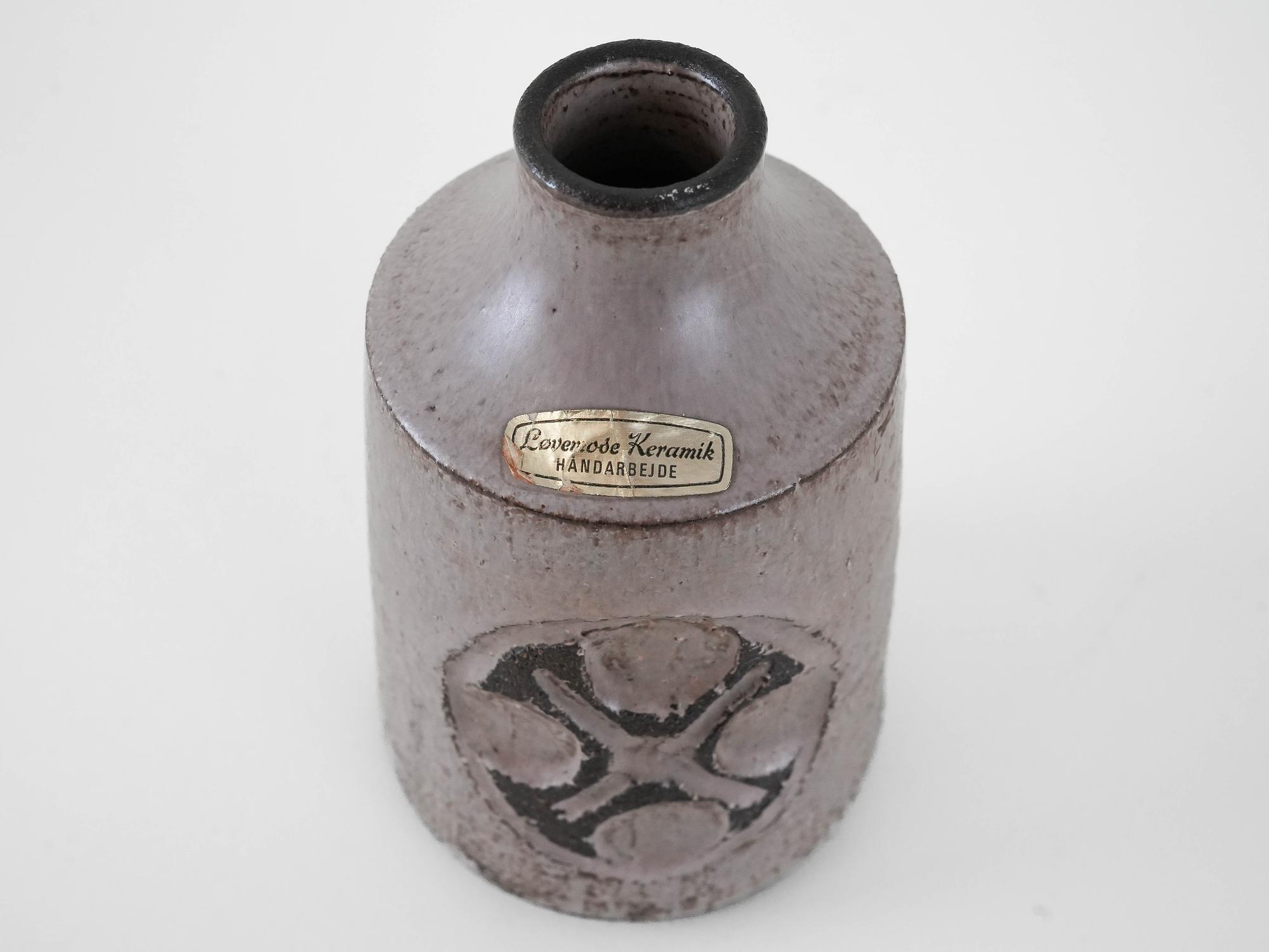 Keramikvase Braun 1960er Jahre 5