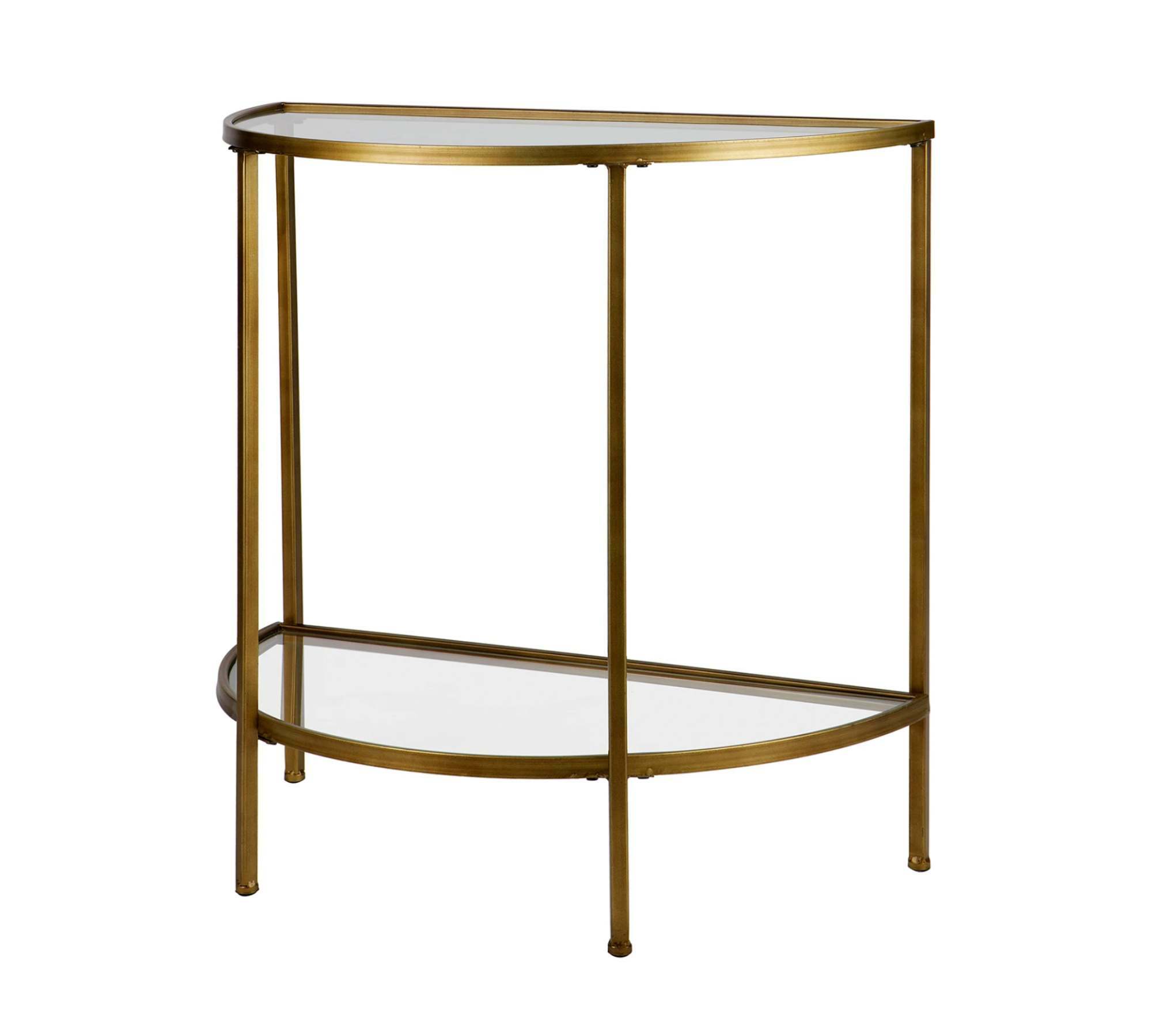 Beistelltisch Glas Metall Gold 0