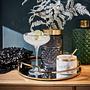 Tablett ART DECO Aluminium / Glas Gold 2
