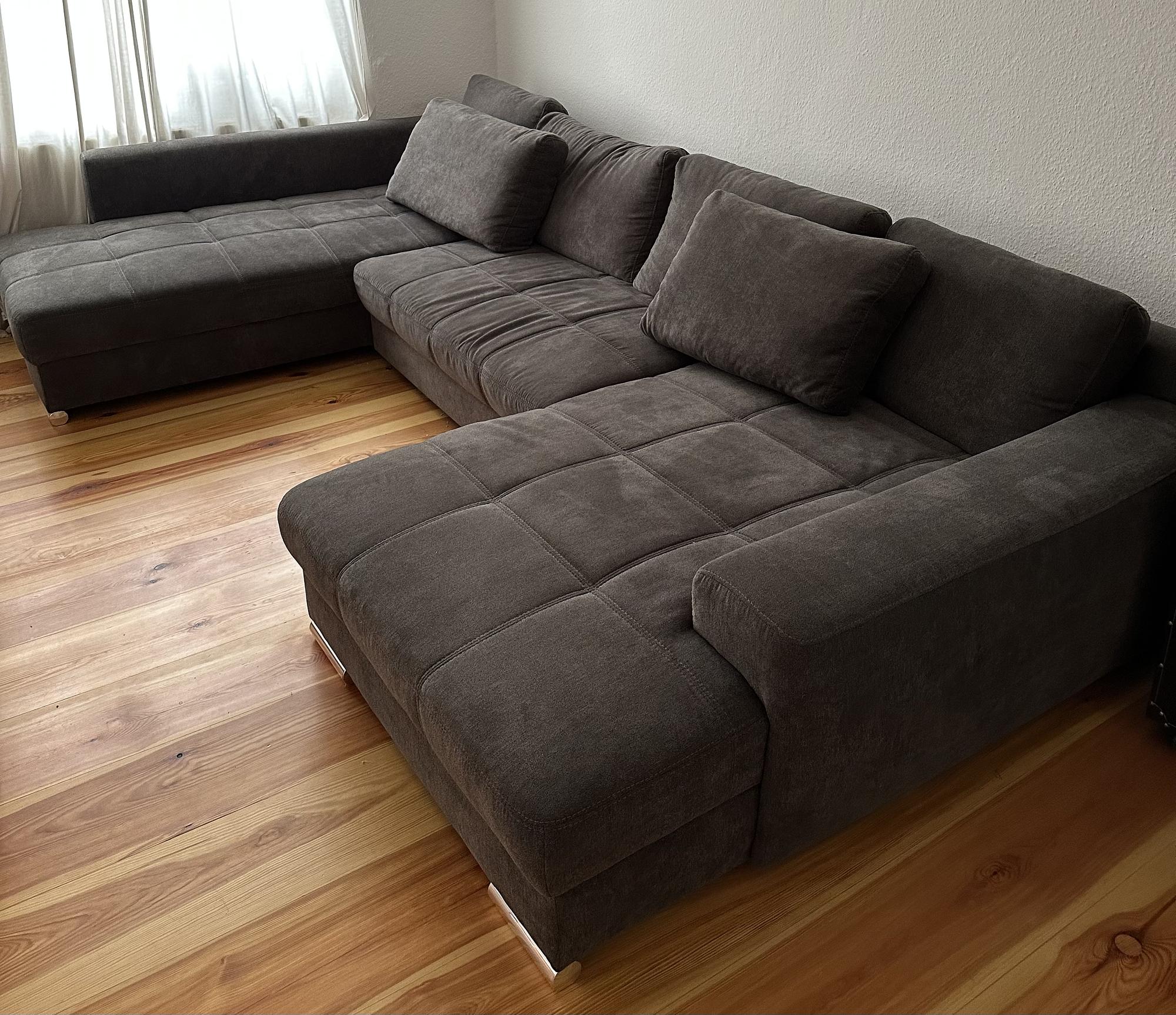 U-Form Sofa Set Dunkelgrau 1