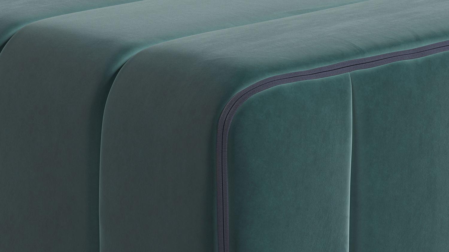 2-seater Modular Sofa System Curt Set of 4 Green 3