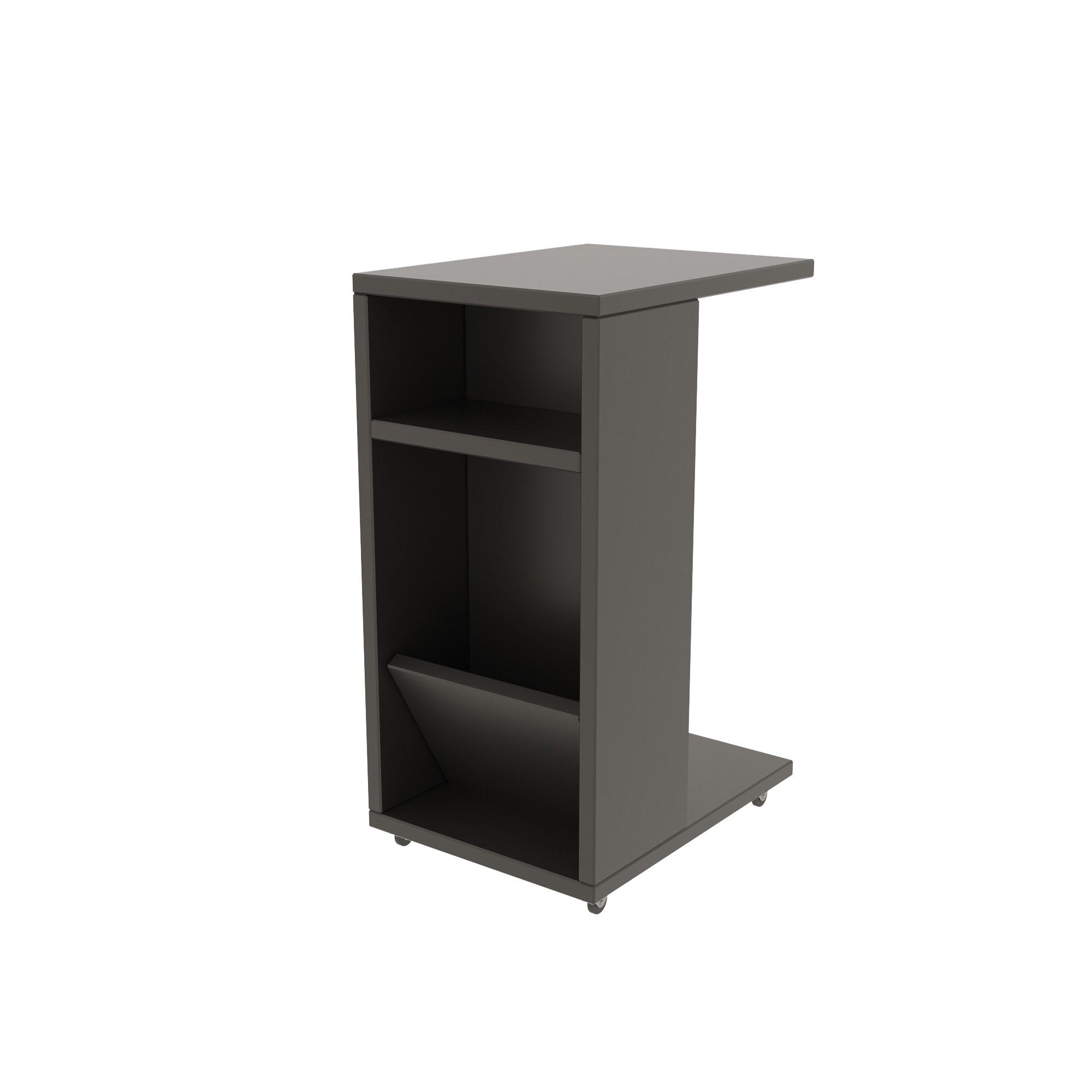 Filinta Side Table Wood Veneer Anthracite 0