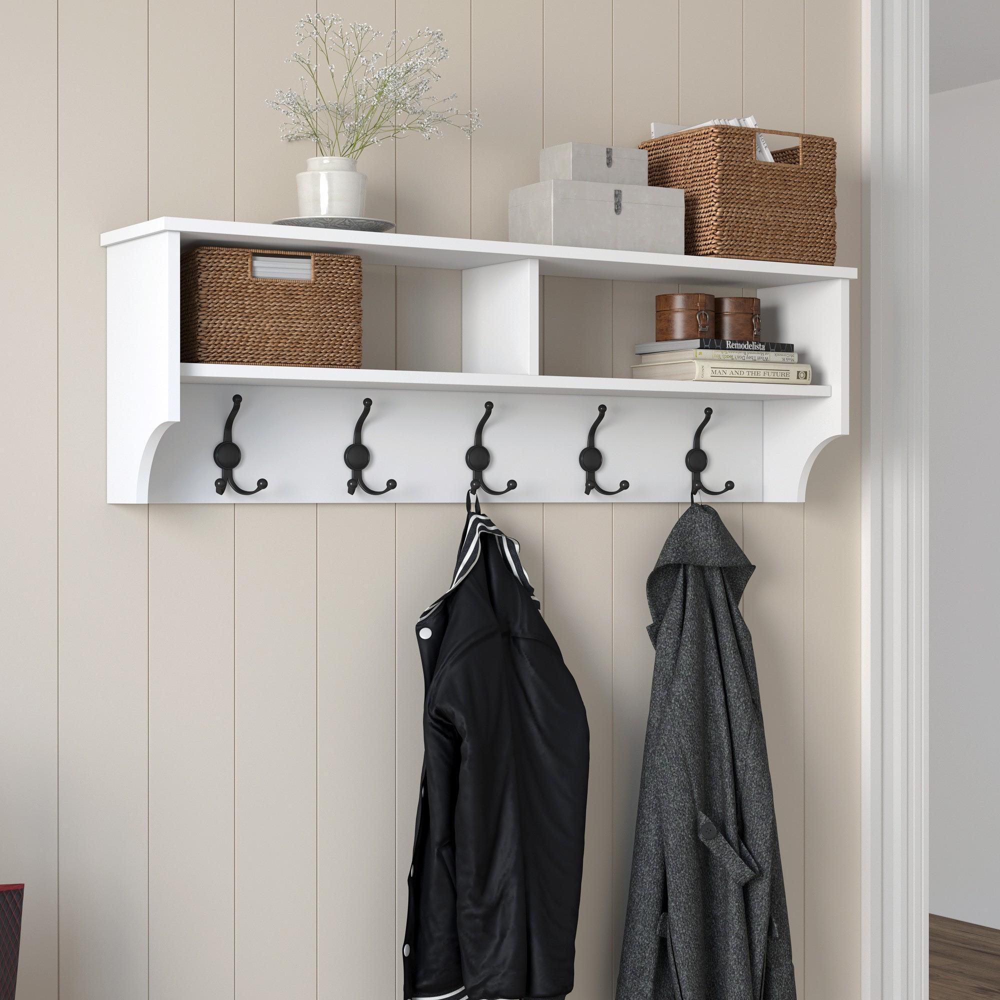 P2 Garderobe Holzfurnier Weiß 4