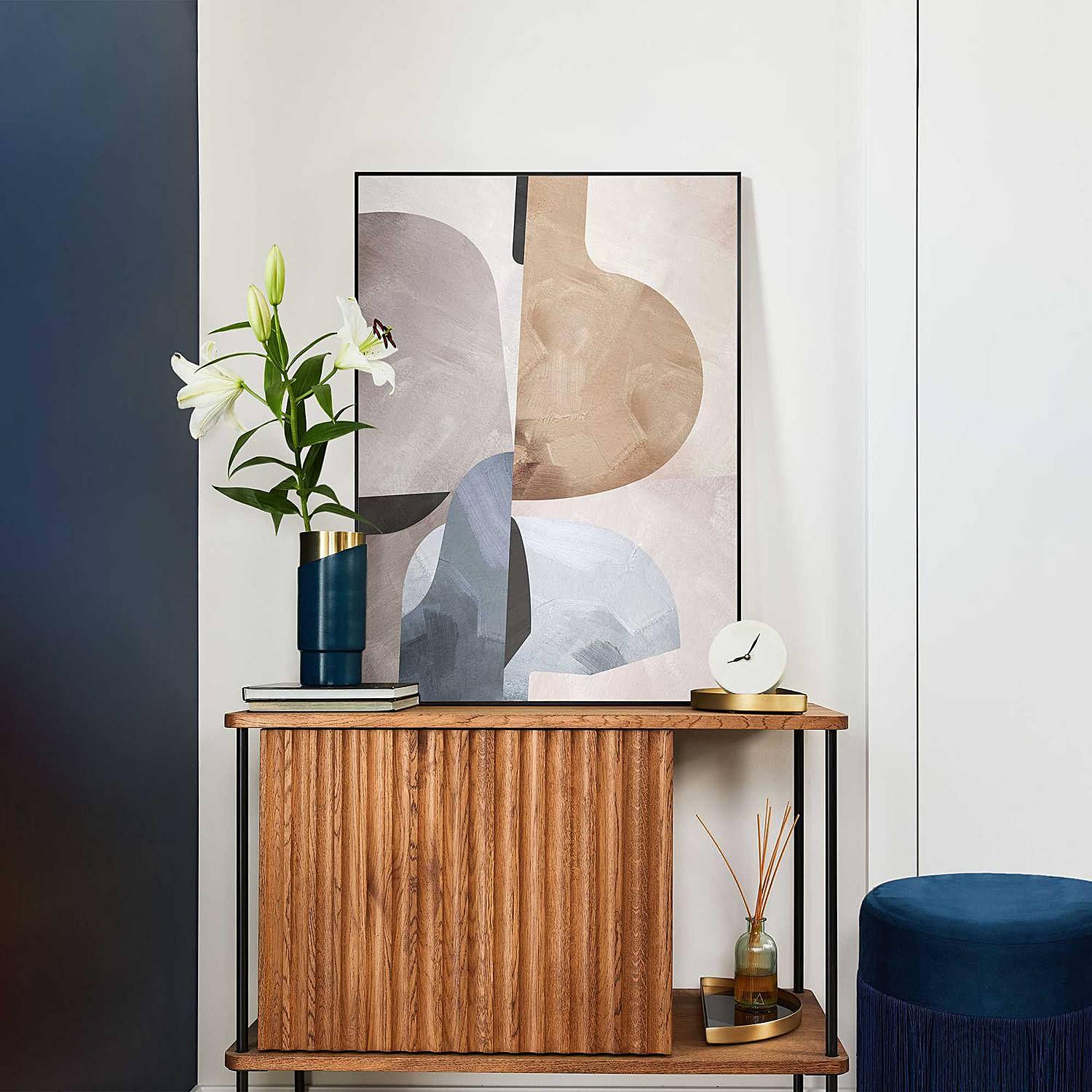 Gerahmtes Bild Abstrakte Illusion I Beige 2