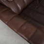 Sofa Leather Brown 1970s 6