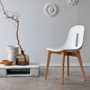 Gotham W Sedia Plastica Legno Bianco 3