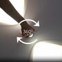 Pontos Wandleuchte Glas Aluminium Schwarz 8