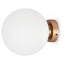 Wall lamp 1-light frosted glass metal 0
