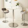 Bar stool veneer and fabric grey 5