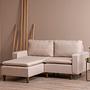 Lungo Mini Ecksofa Creme 2